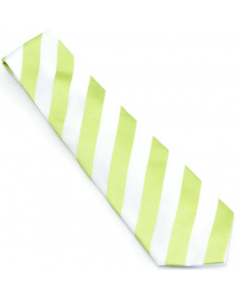Green & White Striped Tie